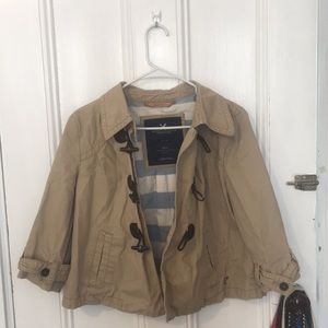 Cropped trench jacket